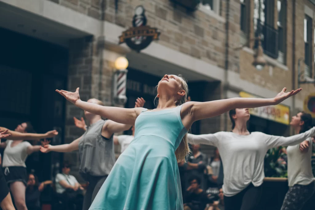 A theatre dance workshop.
